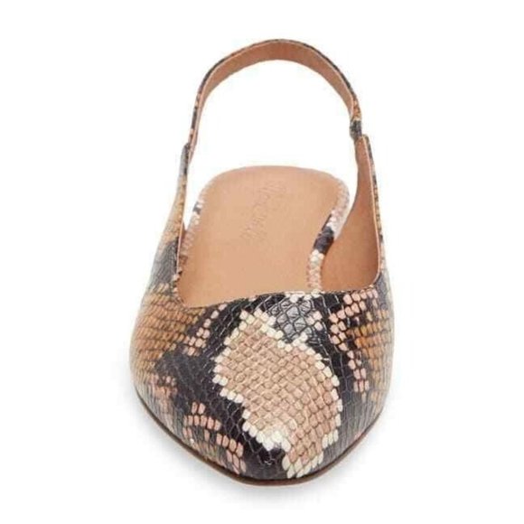 Madewell Women's Margo Snakeskin Flat Shoes Sandal NEW - Picture 3 of 10